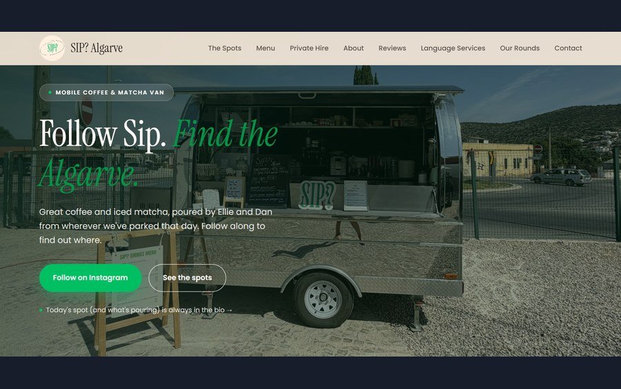 SIP? Algarve mobile coffee van